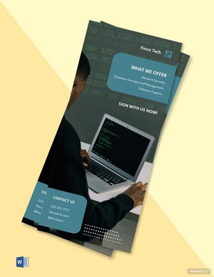 Tech Company Rack Card Template