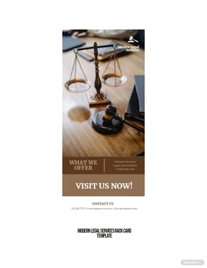 Modern Legal Services Rack Card Template