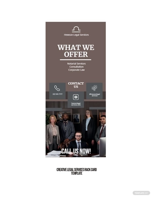 Creative Legal Services Rack Card Template