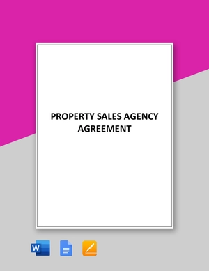 Sample Property Sales Agency Agreement Template