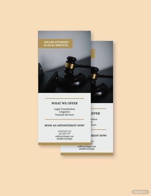 Attorney & Legal Services Rack Card Template