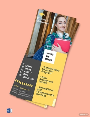 Education Promotional Rack Card Template