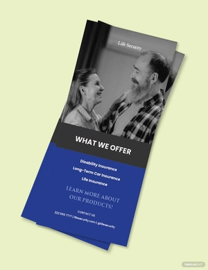 Insurance Company Rack Card Template