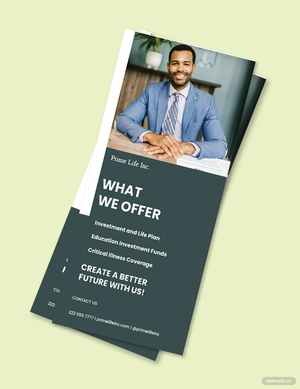 Insurance Promotional Rack Card Template