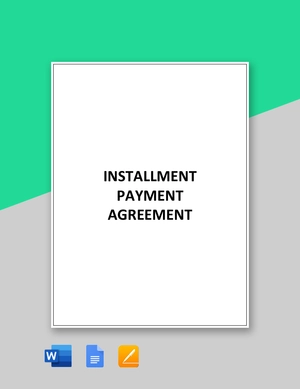 Simple Installment Payment Agreement
