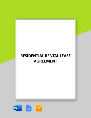 Residential Rental Lease Agreement Template