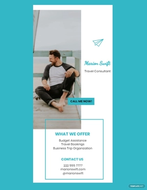 Travel Consultant Rack Card Template