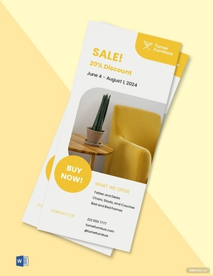 Product Sale Rack Card Template