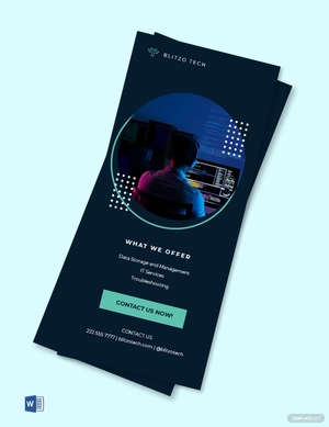 Modern Technology Rack Card Template