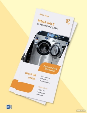 Mega Sale Rack Card Template