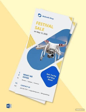 Festival Sale Rack Card Template