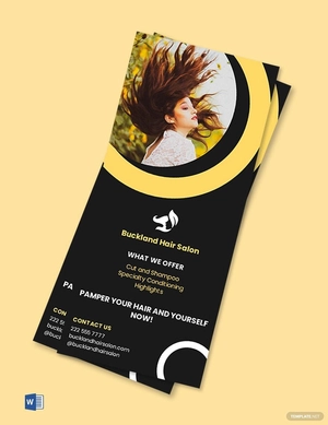 Modern Hair Salon Rack Card Template
