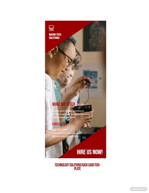 Technology Solutions Rack Card Template