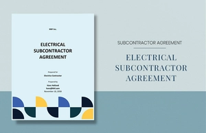 Electrical Subcontractor Agreement Template