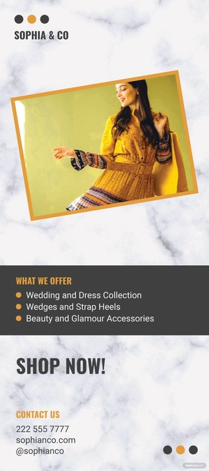 Simple Fashion Rack Card Template