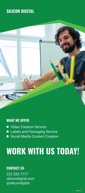Product Advertising Rack Card Template