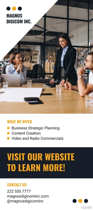Company Advertising Rack Card Template
