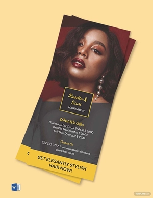 Elegant Salon Rack Card Template