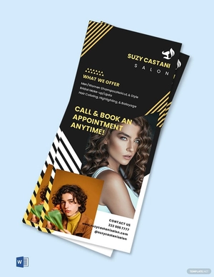 Creative Salon Rack Card Template