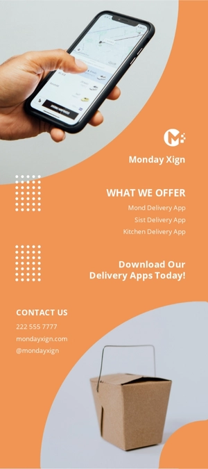 Mobile App Promotion Rack Card Template