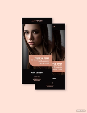Modern Salon Rack Card Template