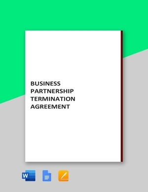 Business Partnership Termination Agreement Template