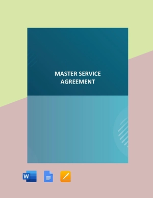 Simple Master Service Agreement Template