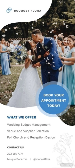 Elegant Wedding Rack Card Template