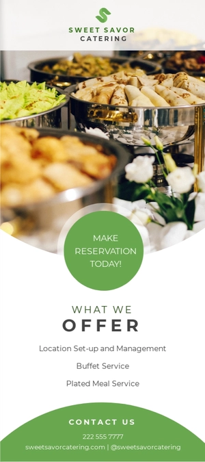 Creative Catering Rack Card Template