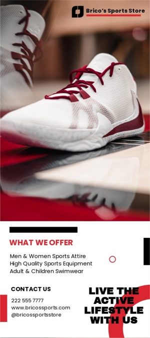 Sports Store Rack Card Template