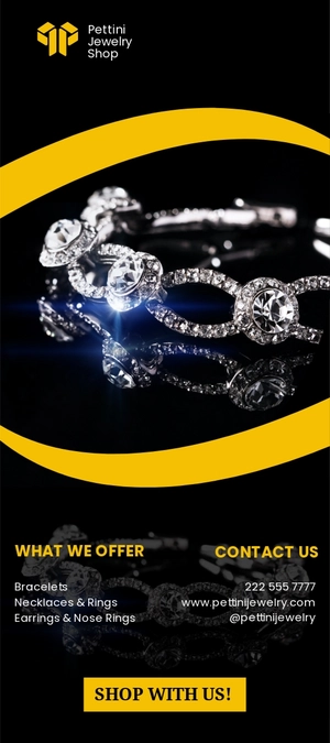Jewelry Store Rack Card Template