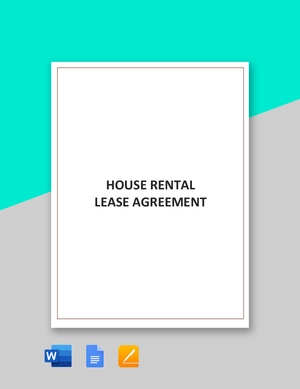House Rental Lease Agreement Template