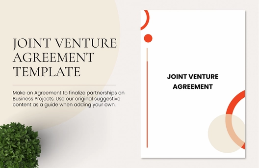 Joint Venture Agreement Template
