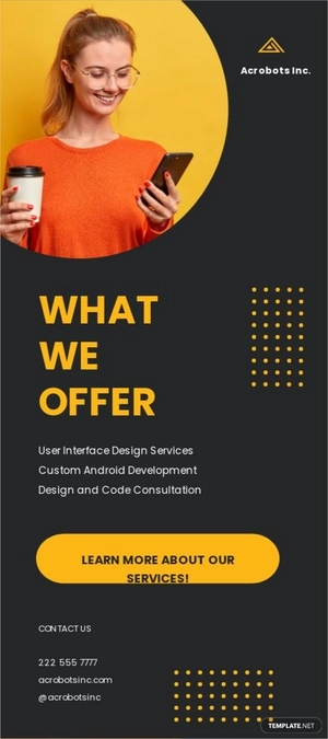 Mobile App Services Rack Card Template