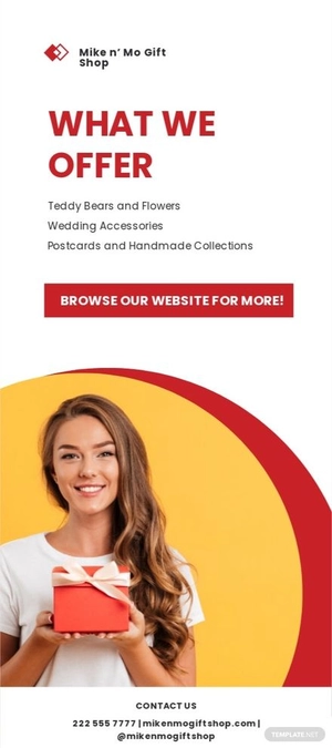 Shop Rack Card Template