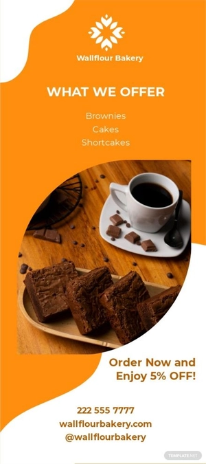 Bakeries Business Rack Card Template