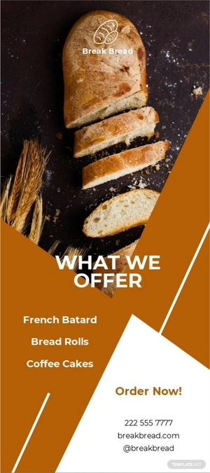 Modern Bakery Rack Card Template