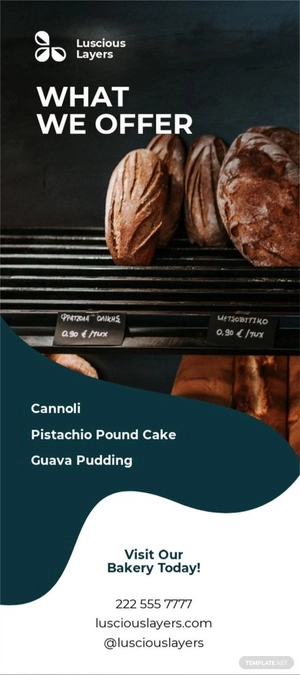 Bakery Business Rack Card Template
