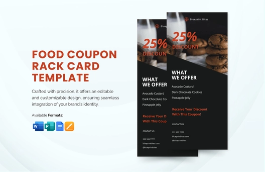 Food Coupon Rack Card Template