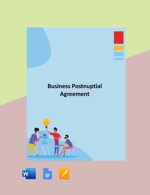Business Postnuptial Agreement Template