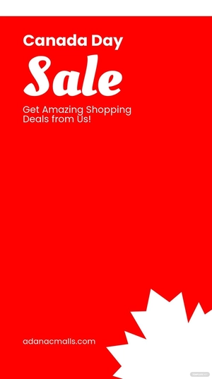 Canada Day Sale Snapchat Geofilter Template