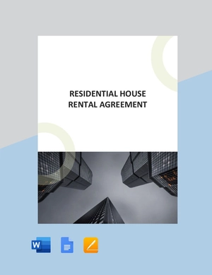 Residential House Rental Agreement Template