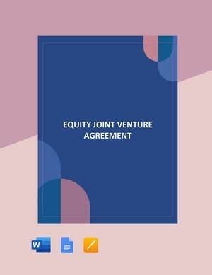 Equity Joint Venture Agreement Template