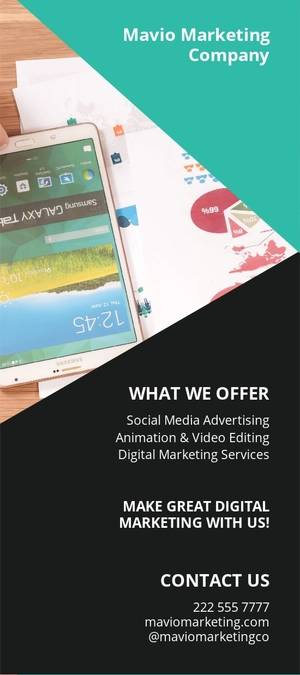 Sample Digital Marketing Rack Card Template