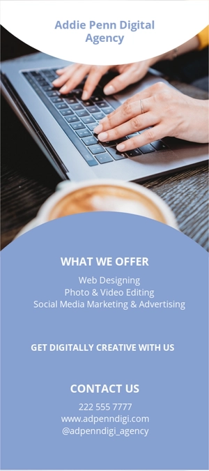 Digital Agency Rack Card Template