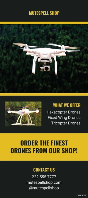 Drone Product Rack Card Template