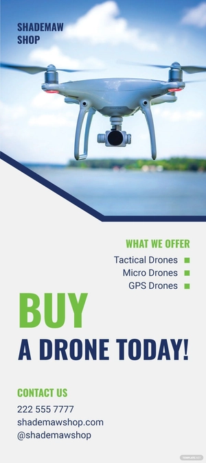 Drone Product Showcase Rack Card Template