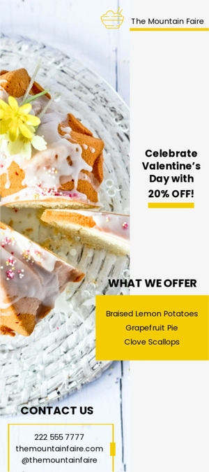 Valentine Promotional Rack Card Template