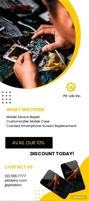 Mobile Promotion Rack Card Template