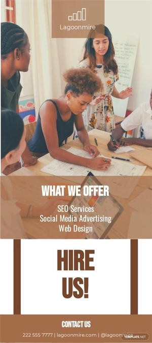 Modern Startup Rack Card Template